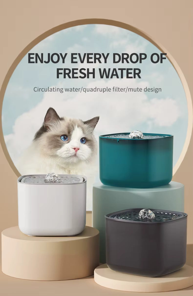 VALANTIS Royal Premium Cat Water Fountain — 3L Auto-Filtering